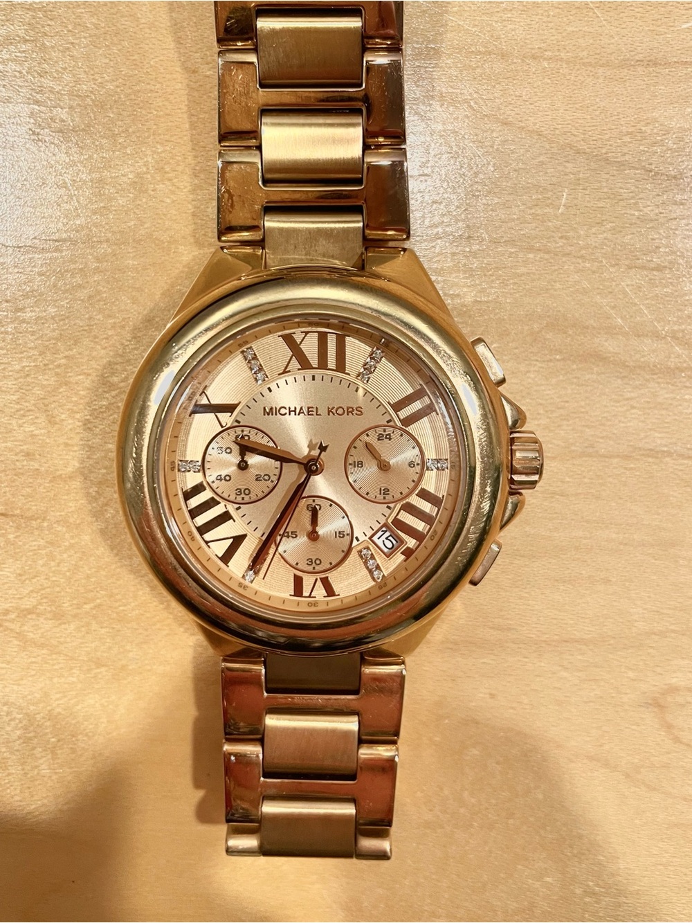 Michael Kors Rose Gold Chronograph Bracelet Watch MK 5652